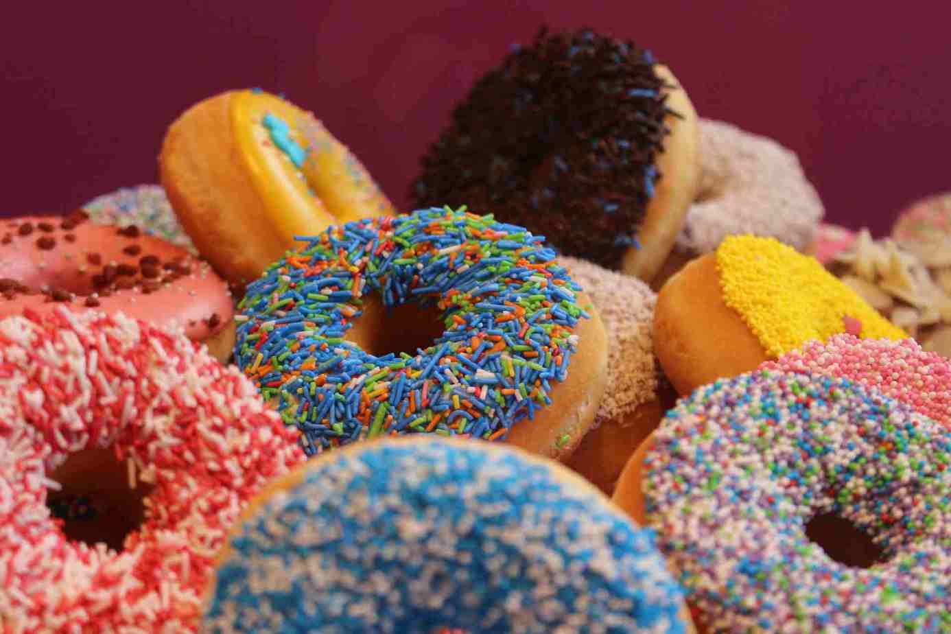 Donuts in different colors